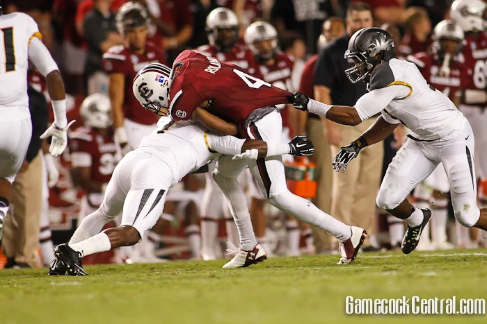 Staff Photo by Chris Gillespie: Roland had just one catch for four yards against Missouri.