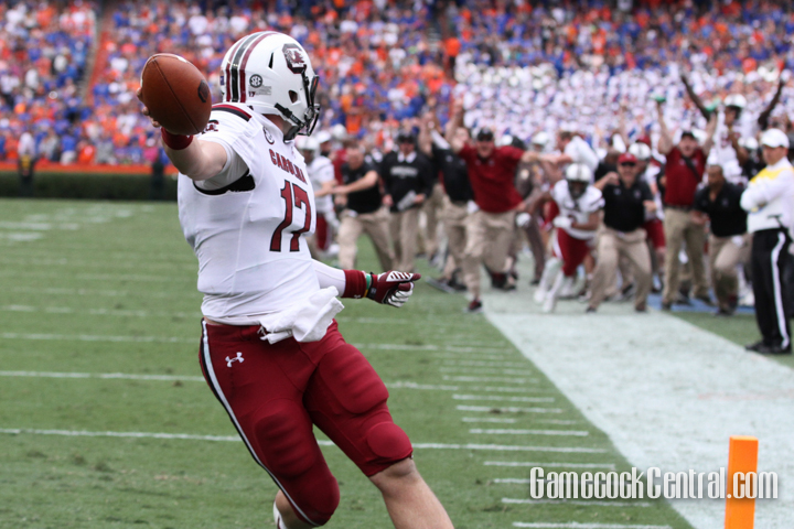 Staff Photo by C.J. Driggers: Thompson's third rushing touchdown of the year clinched the game.