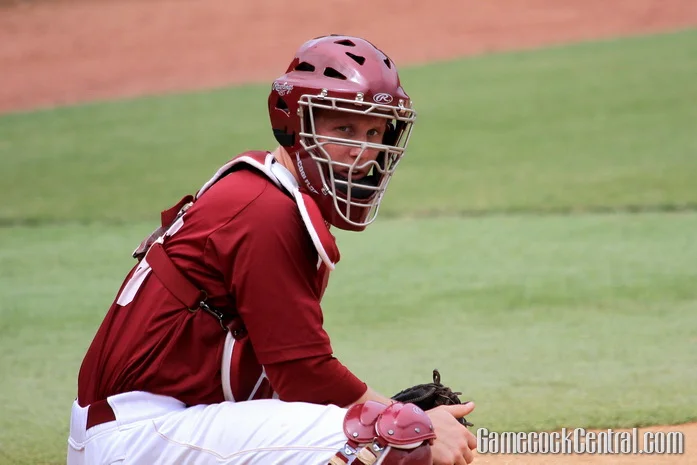 Staff Photo by Paul Collins: Koch is South Carolina's most experienced catcher entering 2015. 