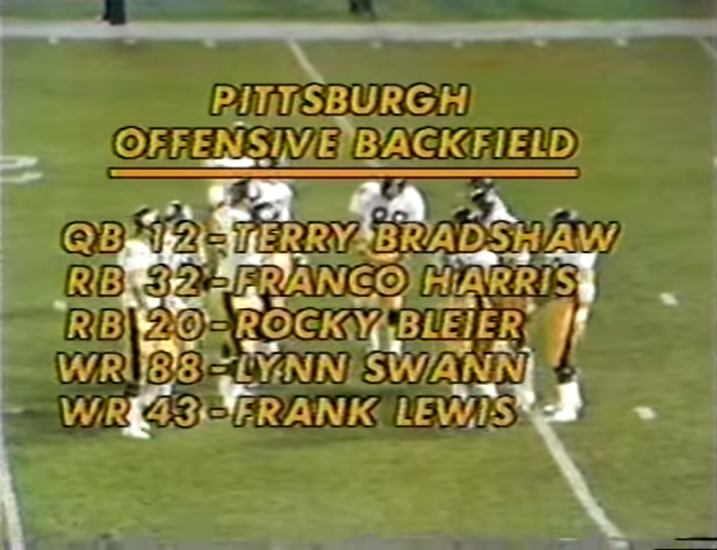 A wide receiver with the number 43? Why the hell don’t ya give the number 88 to a punter, then! The 70s was a savage time.