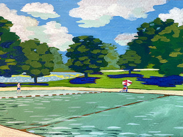 Deep Eddy Before Noon / Gouache on paper