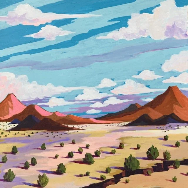 Outside Marfa 2 / Acrylic on paper