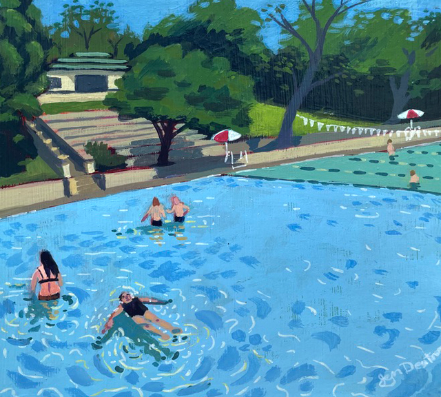 Quiet day at Deep Eddy Pool