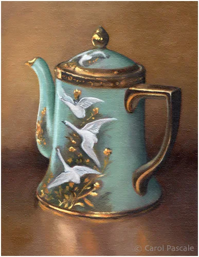 Japanese Tea Pot - Original Oil Painting