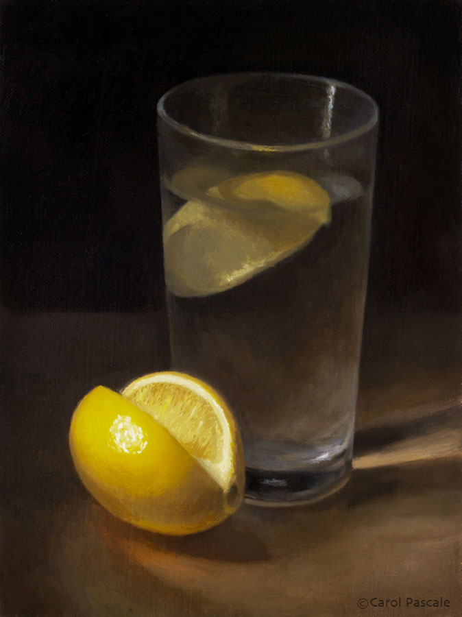 Lemon Water - Original Oil Painting