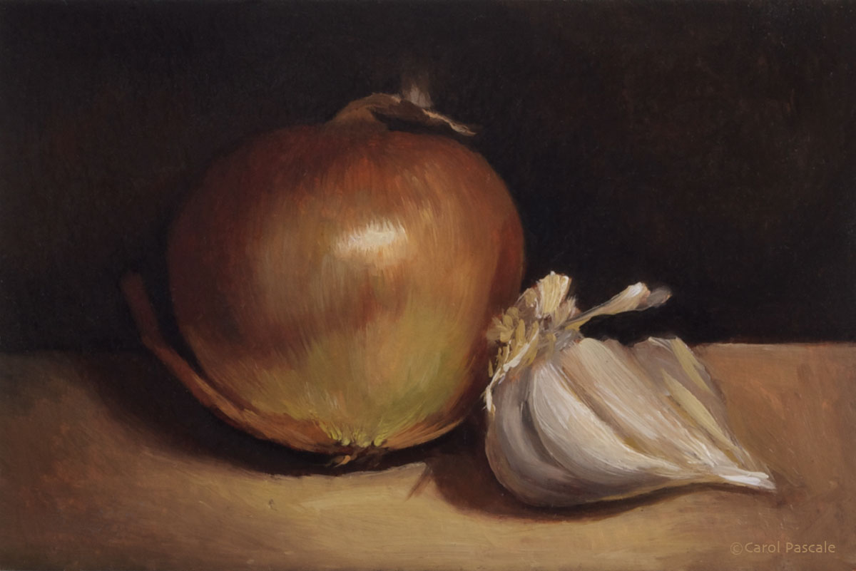 Onion and Garlic - Original Oil Painting
