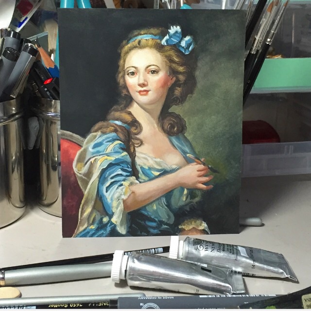 Color study of Marie-Gabrielle Capet self-portrait