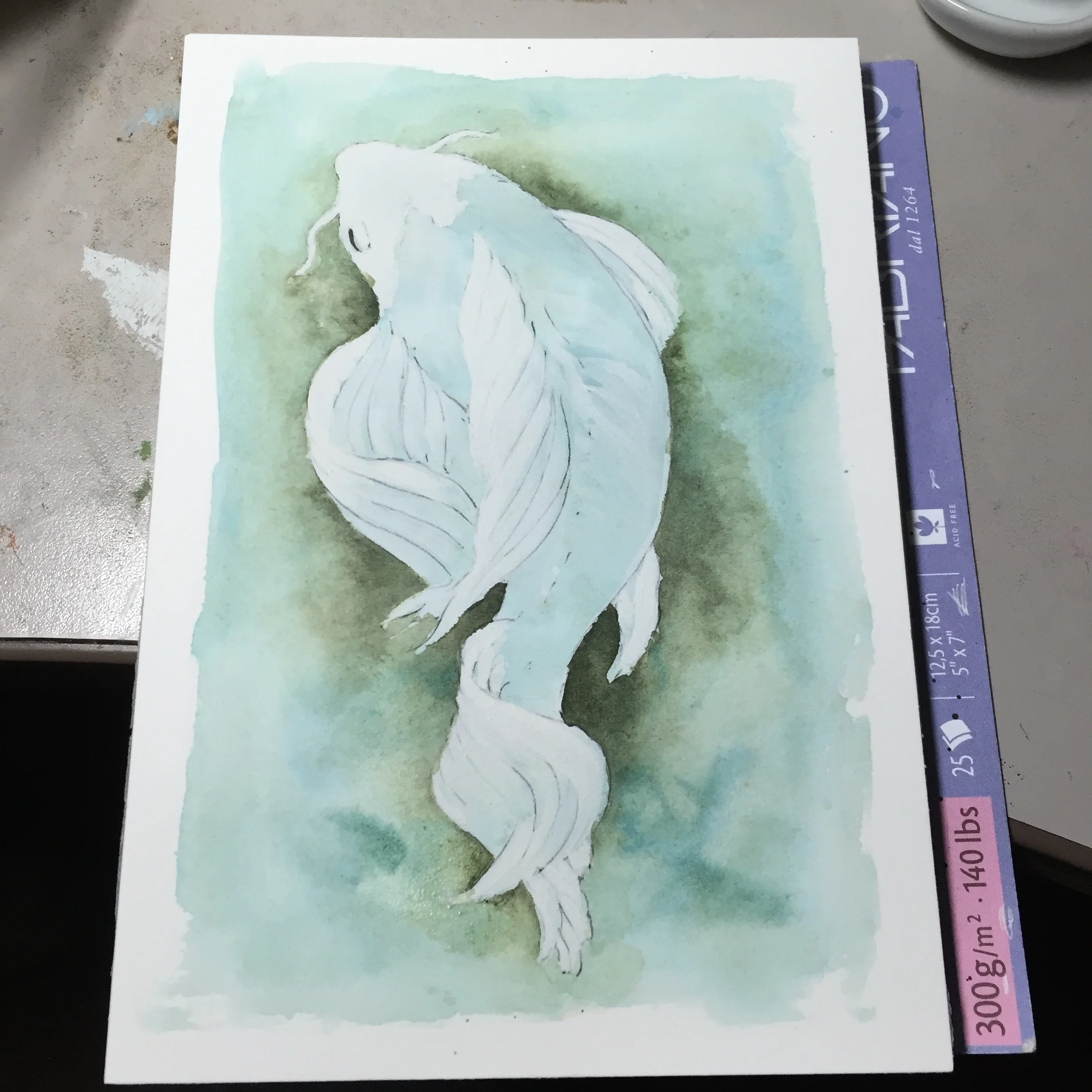 Koi sketch in progress
