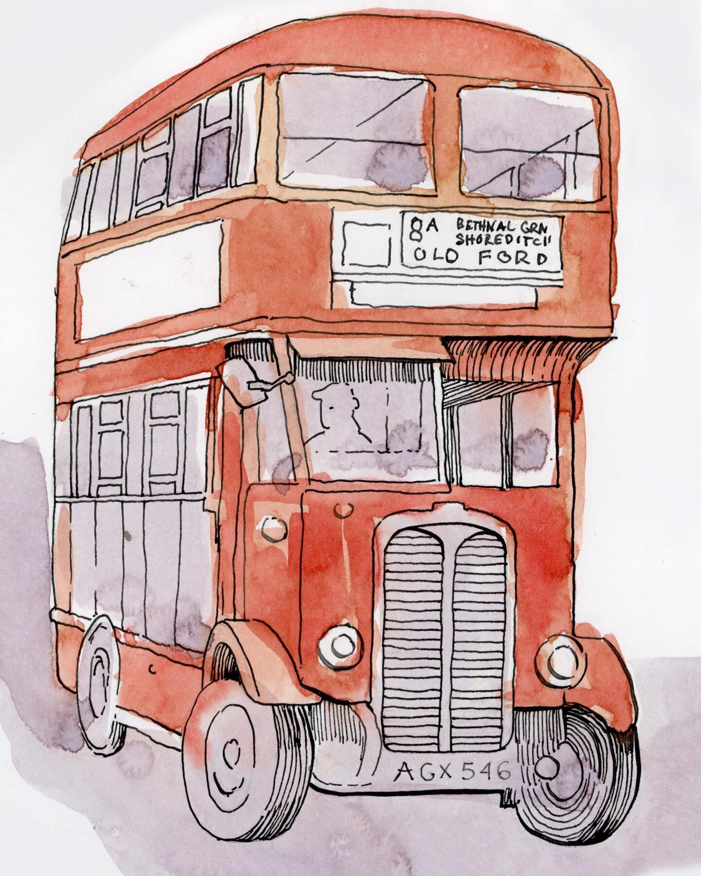 Double decker bus 

#watercolor #sketchbook #childrensbookillustrator #picturebookillustration #kidlitillustrator #kidlit #kidlitpostcard