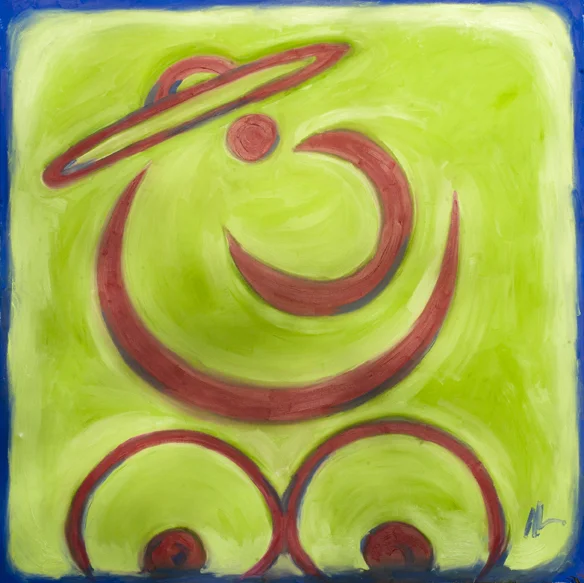 Happy Face Abstract 16 Medium: Oil on Canvas Ex: 60 in x 60 in $8,000.00