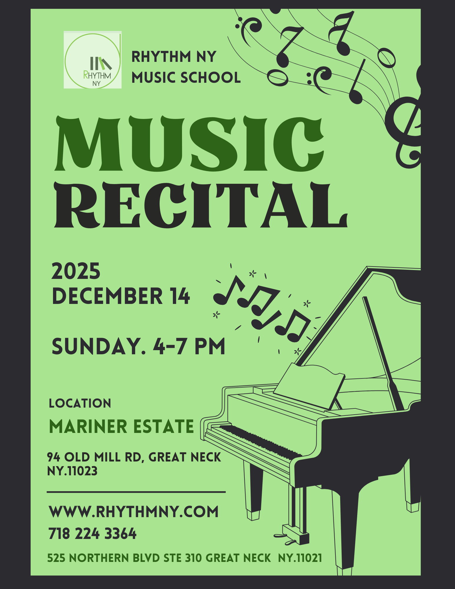 Sound of Symphony: December 5, 2024 student recital information