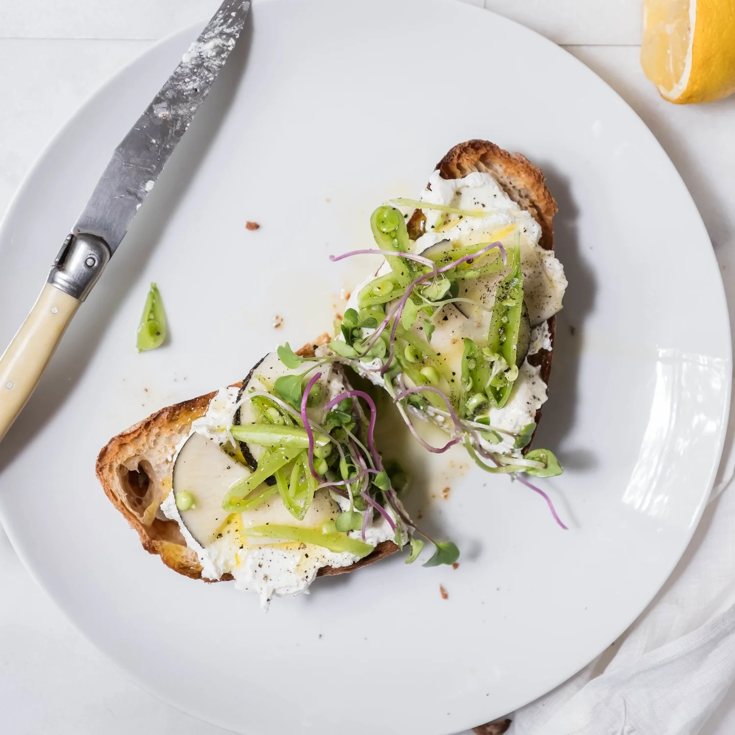 Ricotta Toasts Two Ways | Sweet + Savory