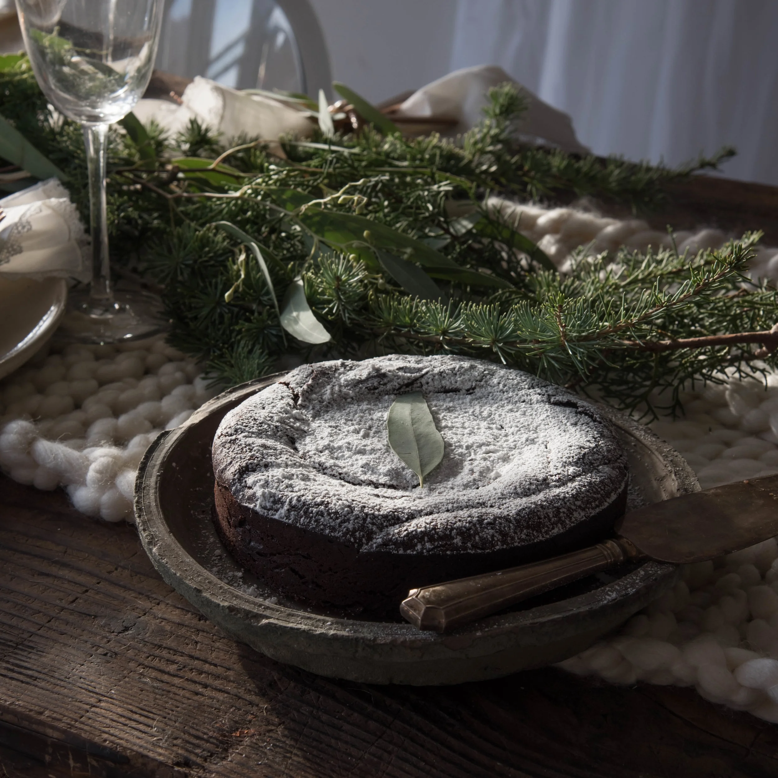 Celebrate the Season | Dark Chocolate and Peppermint Flourless Cake
