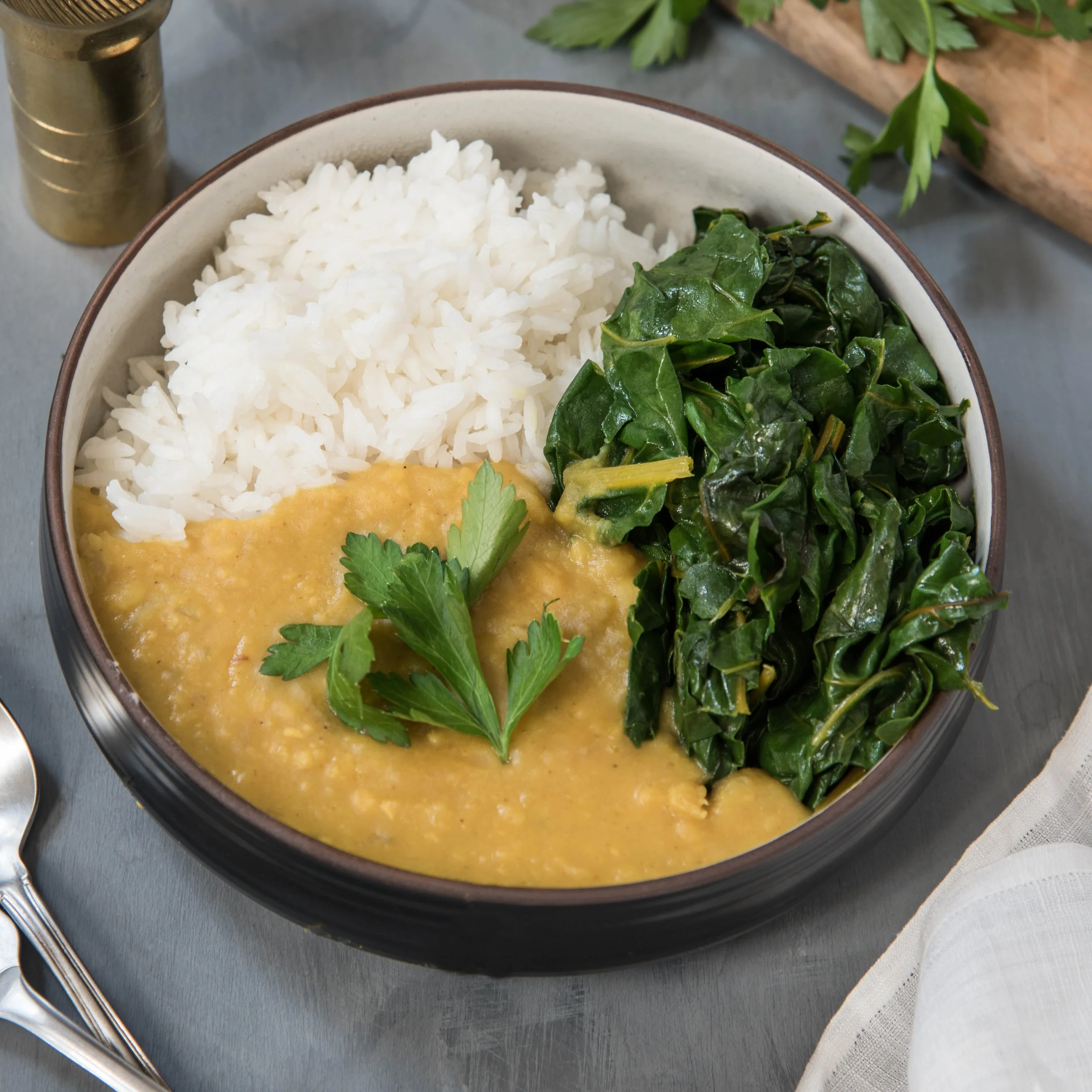 The Ultimate Comfort Dish | Yellow Dal with Swiss Chard