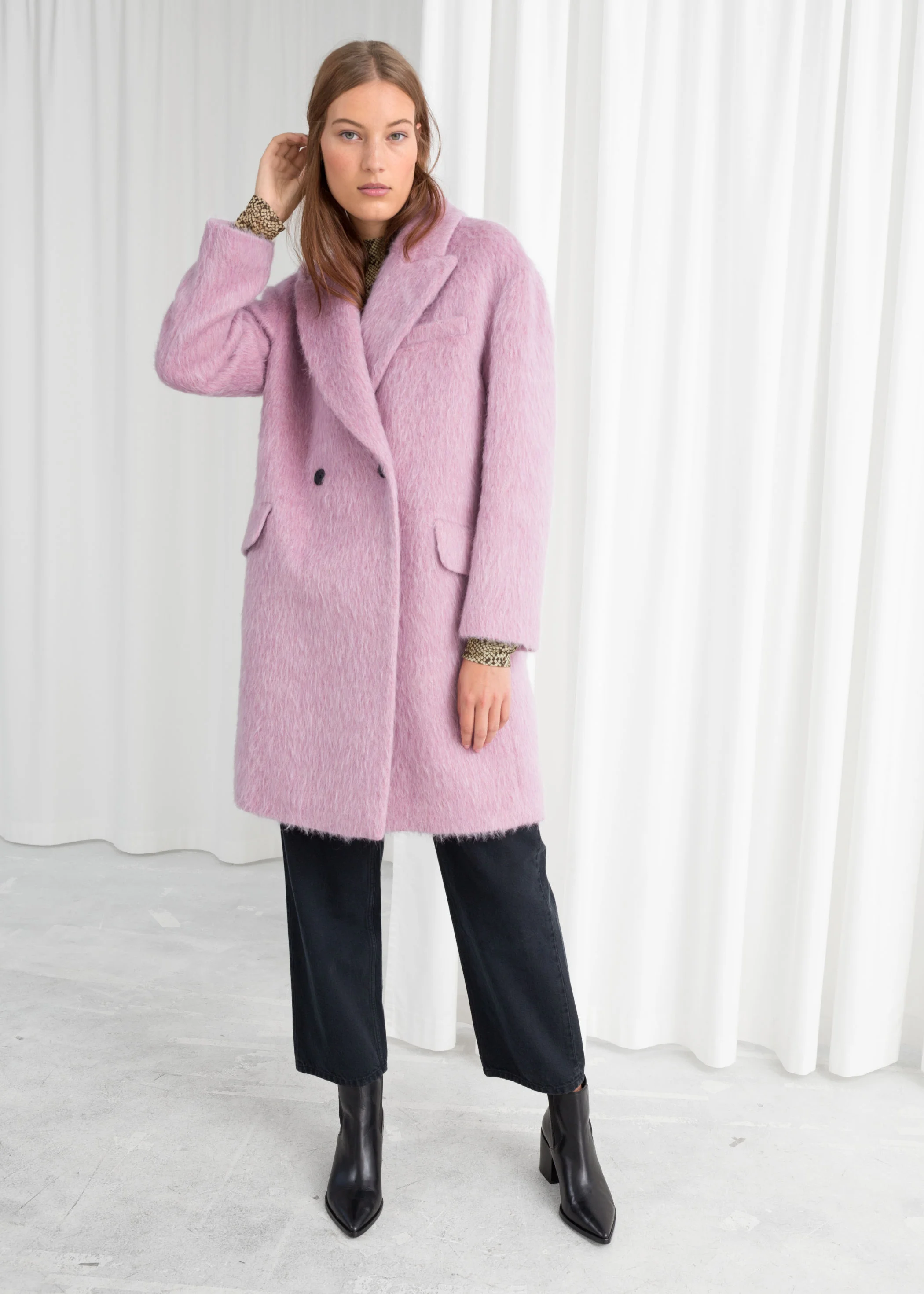 rose wool coat