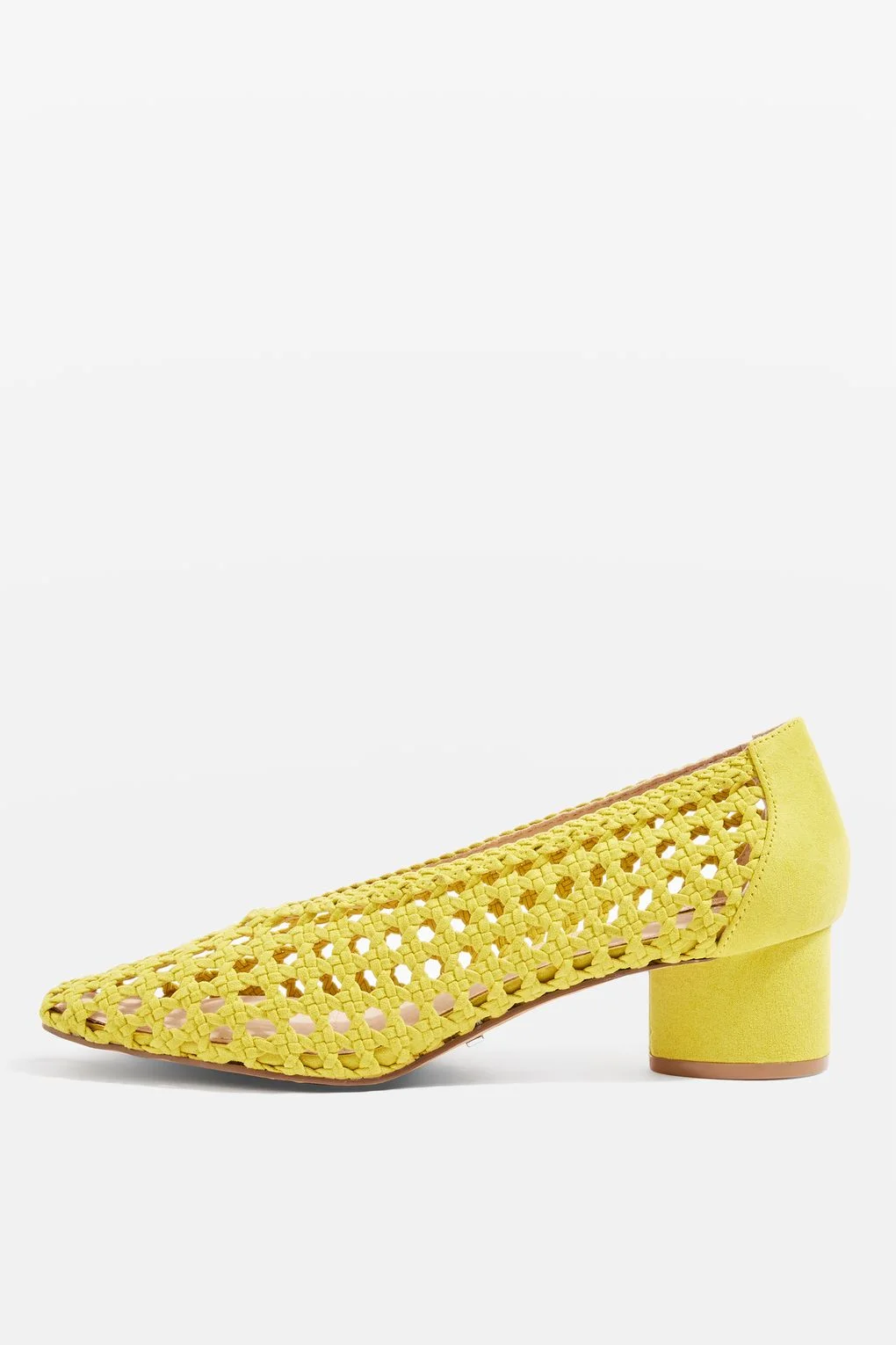 The Find | Yellow Woven Heels