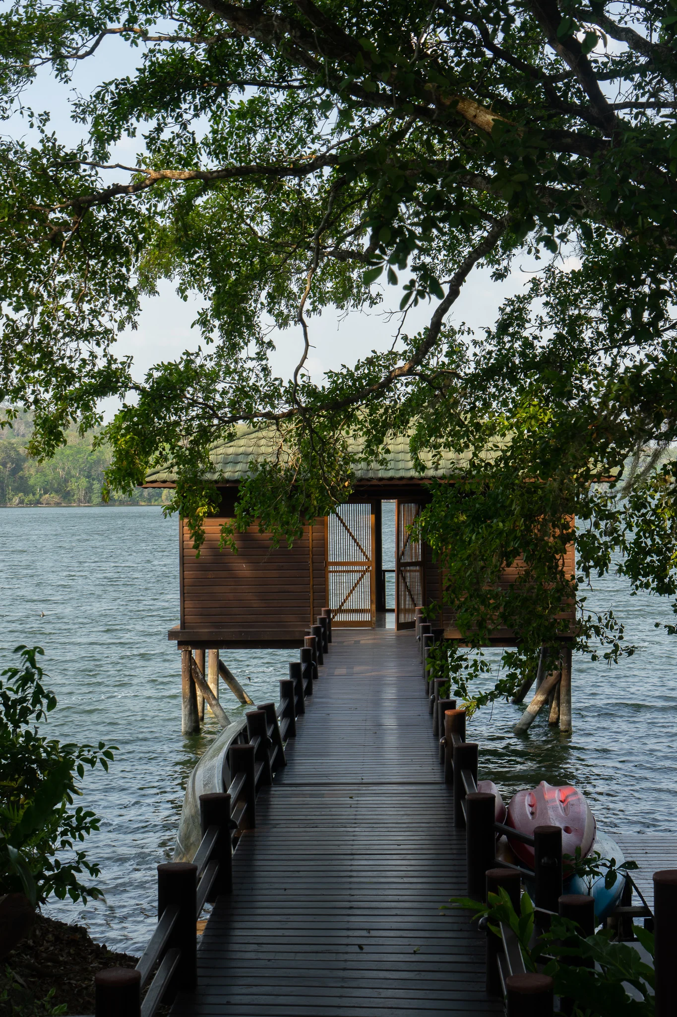 A hut over the water at Las Lagunas Boutique Hotel.