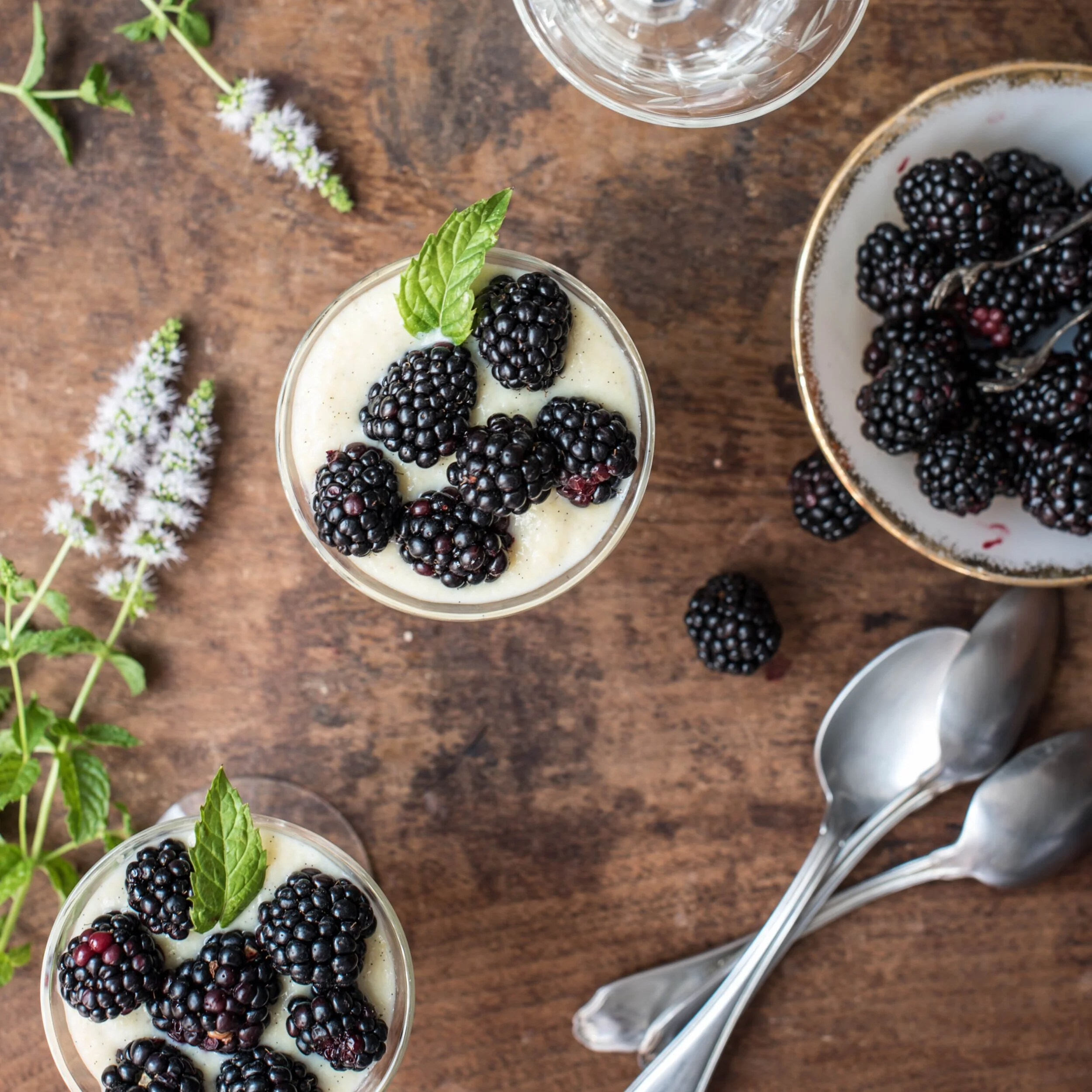 Vanilla Bean Pudding with Berries 