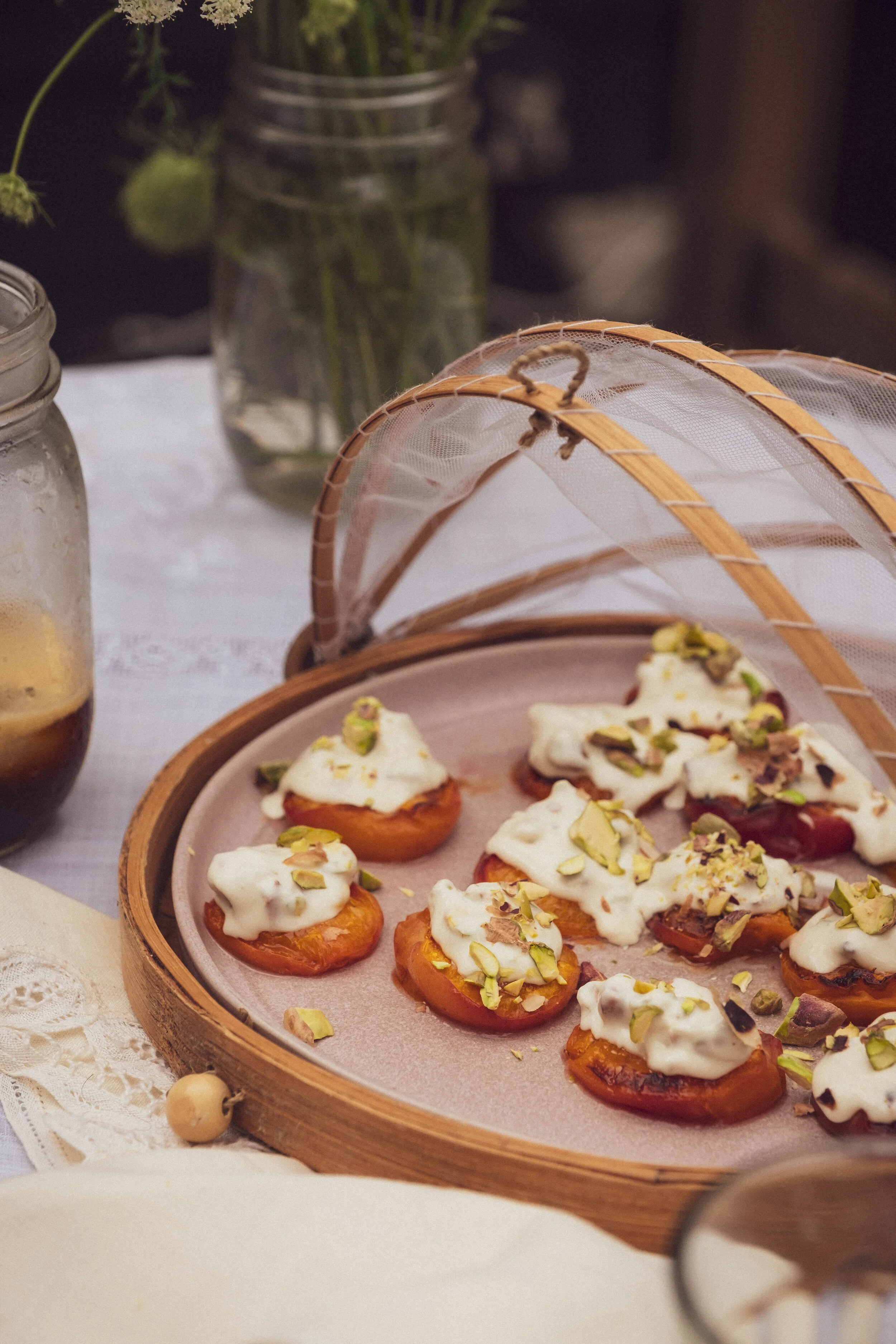Brûléed Apricots With Mascarpone and Pistachios — Rose & Ivy