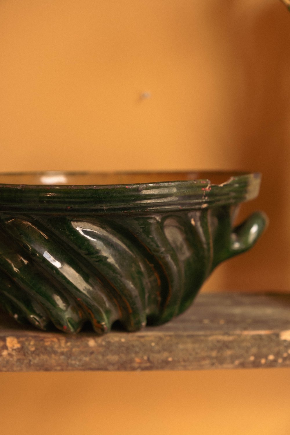 Dark Green Enameled Terracotta Bundt Pan — Rose & Ivy