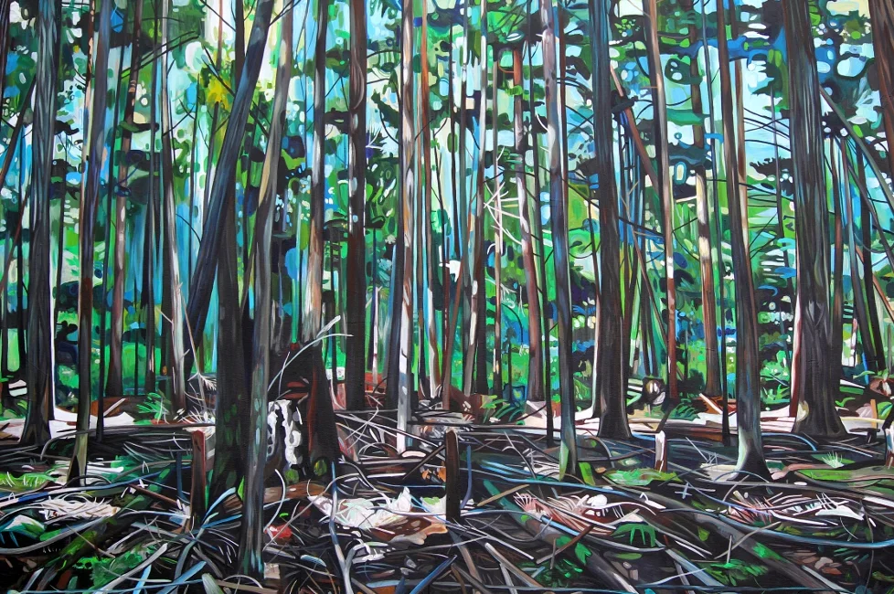 Galiano Forest Floor (2012) - 60x40 acrylic on canvas Taralee Guild (preview).JPG