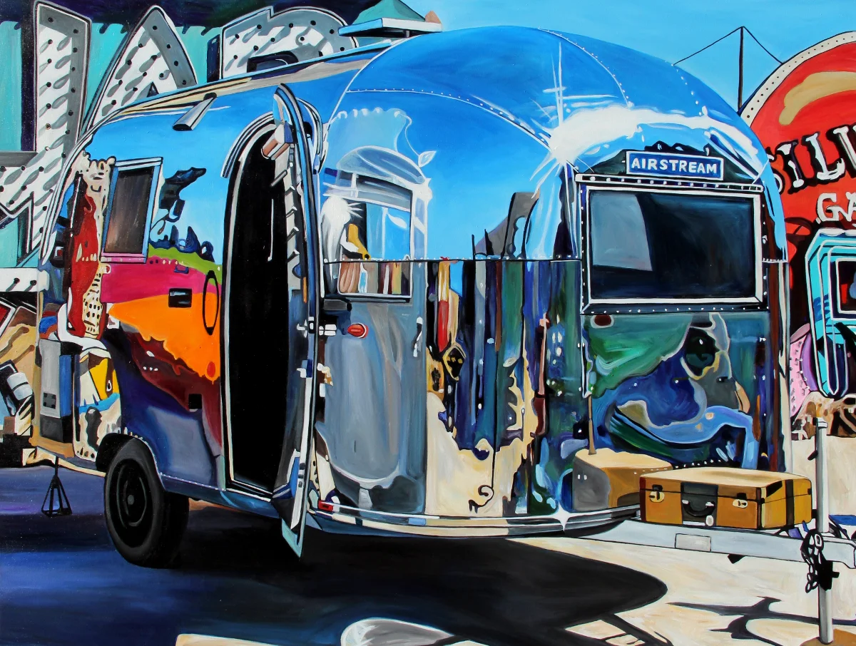 Airstream With Neon Sign (2018) acrylic on canvas 70x53 Taralee Guild (low res).jpg