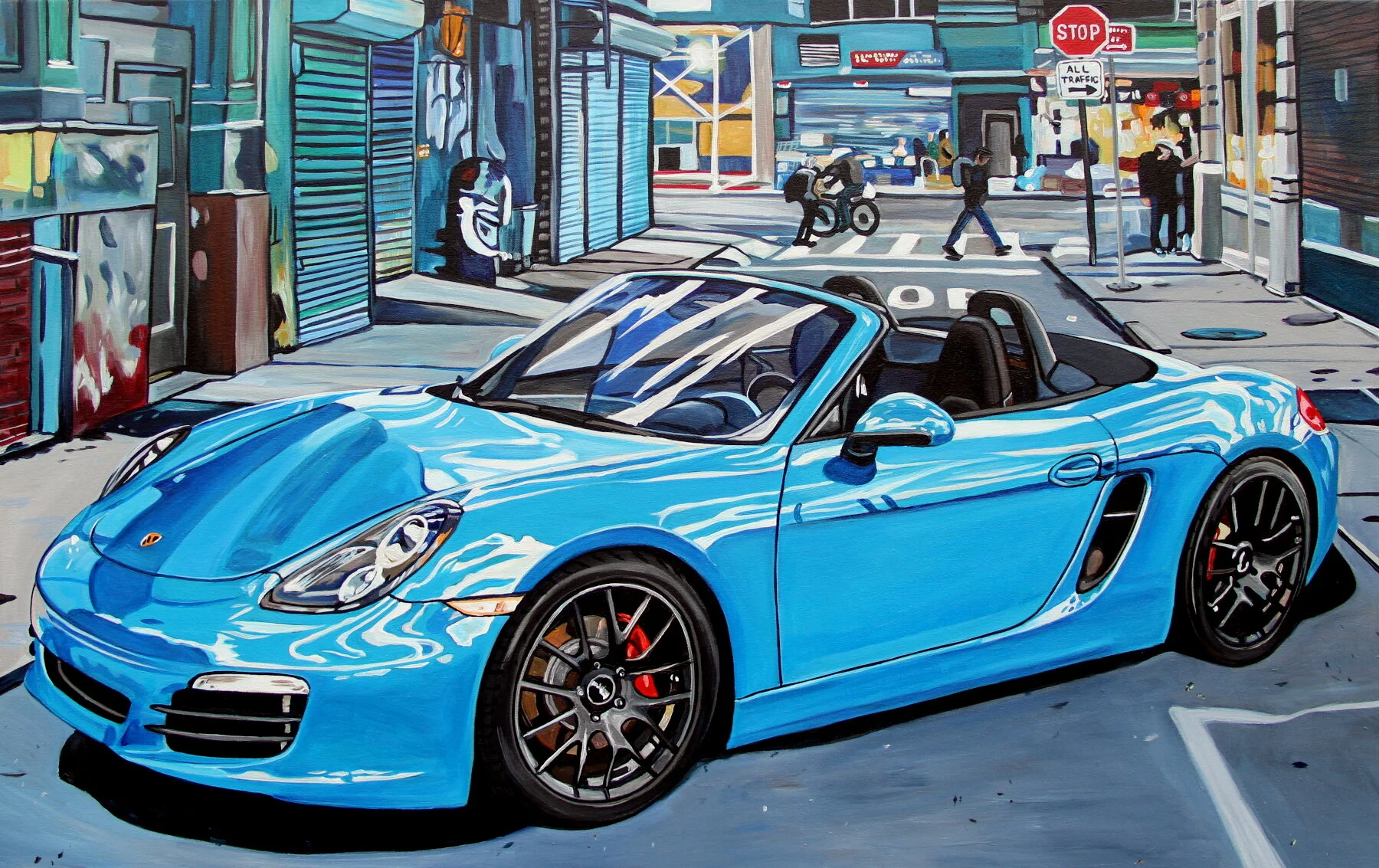 Porsche Boxster 2013 981 (2020) 40x25 acrylic on canvas Taralee Guild (low res).JPG