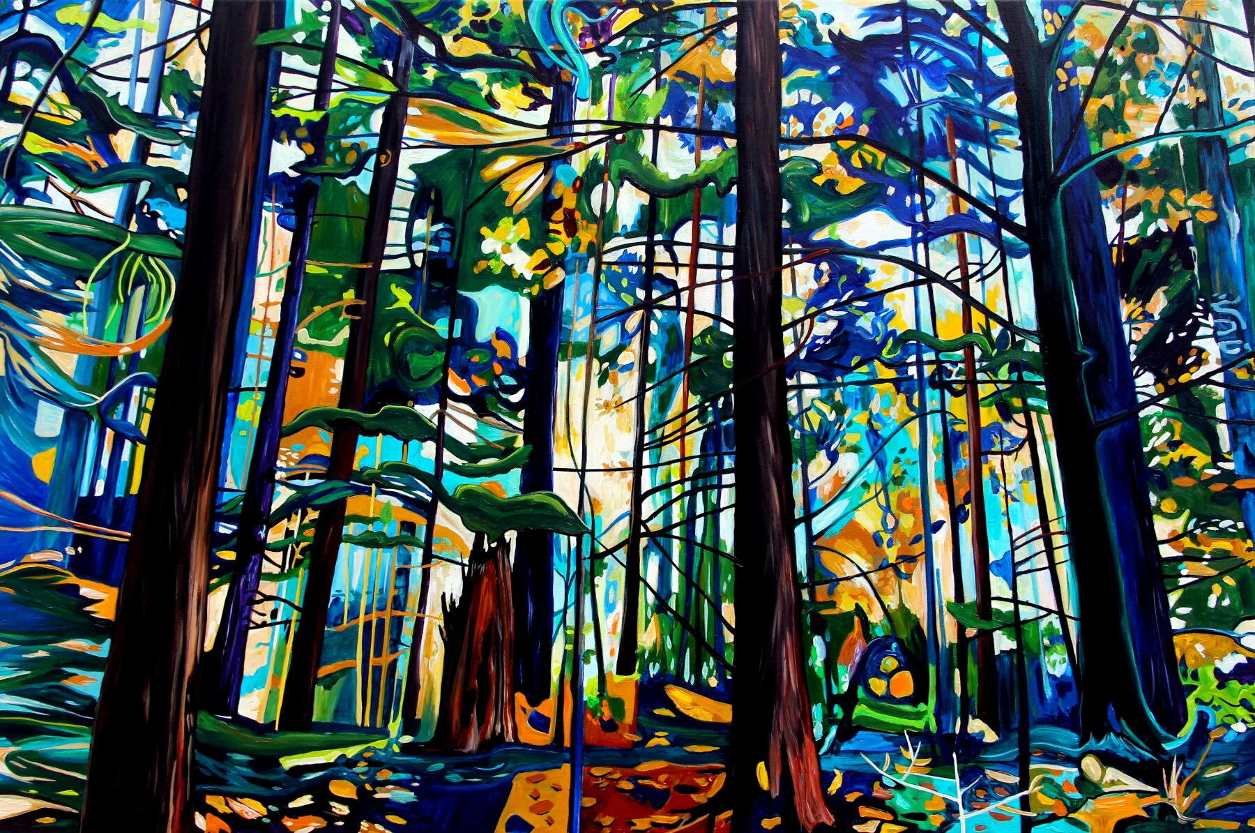 Indigo Forest (2020) 60x40 acrylic on canvas Taralee Guild (low res).JPG