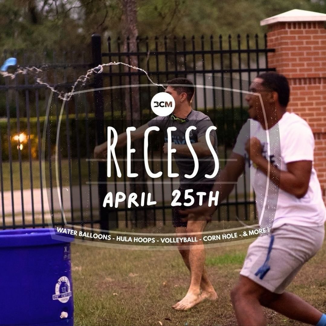 Tomorrow is RECESS! Join us at 6 to play some games and hang with friends 😎 See ya soon!