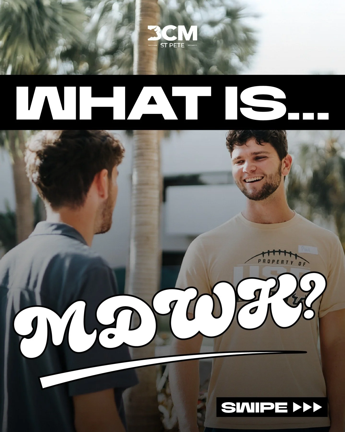 MDWK stands for Midweek, our weekly BCM gathering! Every Tuesday, students meet up on the USFSP campus at the Edge to learn more about God's word🔥

Join us this fall semester and look out for our future events!