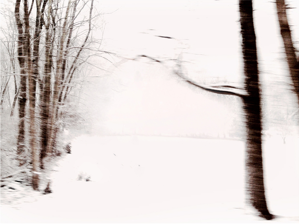   Winterscape 12  29 x 32” Archival Pigment Print on Hahnemühle German Etching Fine Art Paper, Rising Museum Acid Free Mounting Board, Acrylite Non-glare UV Filtering Plexi-glass. Oak Custom Frame   