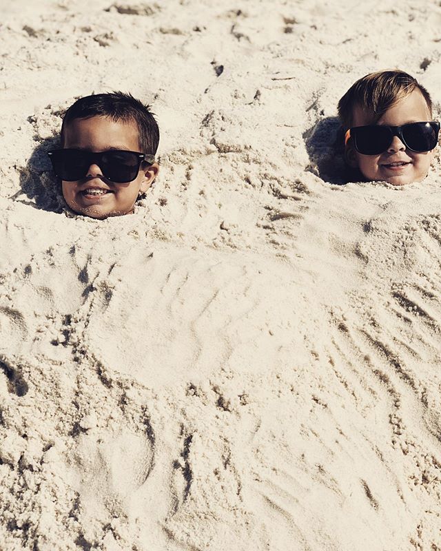 Really happy that being buried in the sand is still the coolest