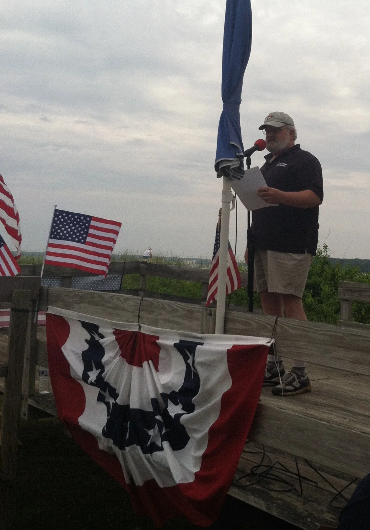Jim Baker reads the Declaration of Independence