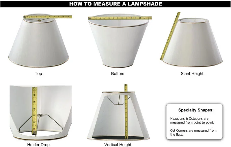 Replacement Hard Back Black Paper Empire Lamp Shade With White Liner Range Of Sizes Available The In Troy Black Paper Empire Lamp Shade, How Do I Measure A Lamp Harp