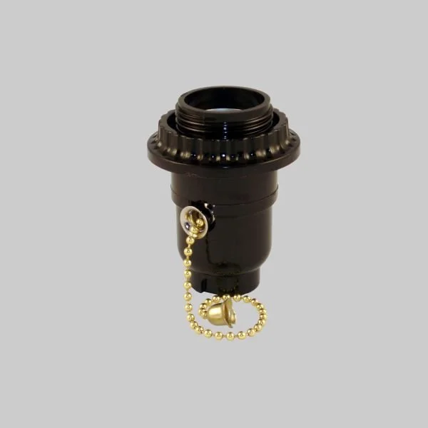 bakelite black pull chain lamp socket with thread k30808.jpeg