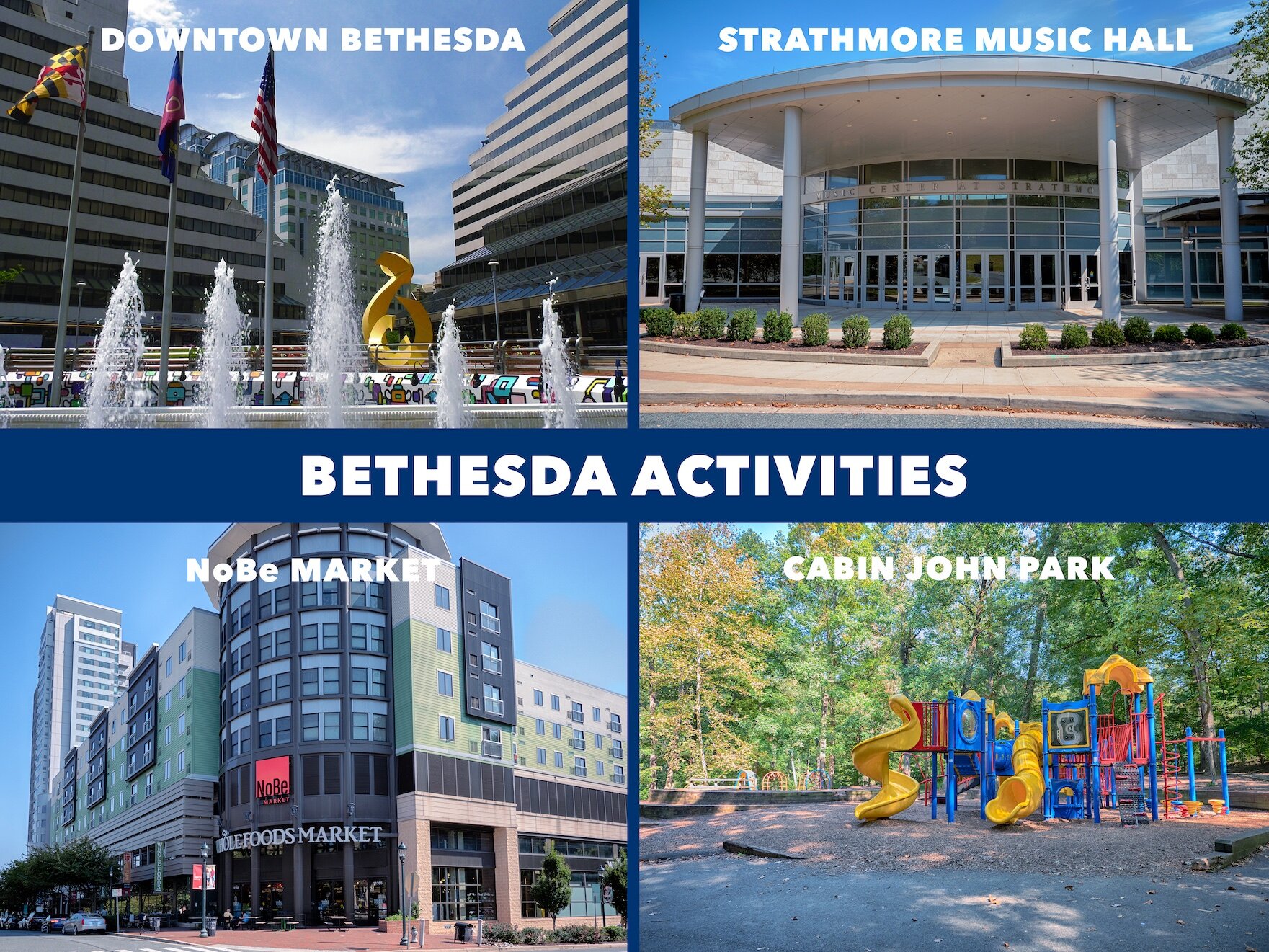 The famed Bethesda Lane Promenade in the heart of Downtown Bethesda.