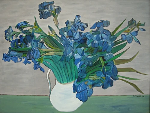 Iris (Van Gogh) - 18"h x 24"w - SOLD