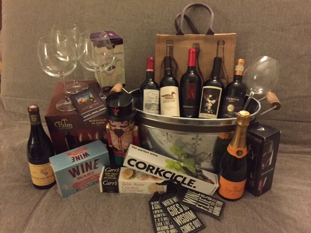 Freshman Class "Wonderful Wine" basket had a bidding war that ended at $335!