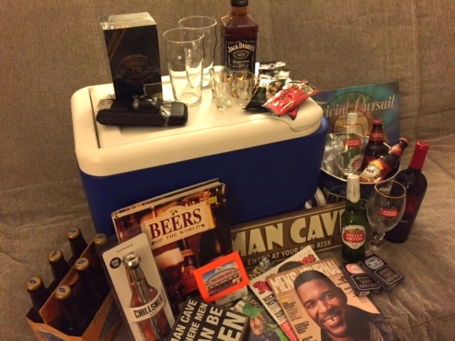 Sophomore "Man Cave Basket" goes for $250!