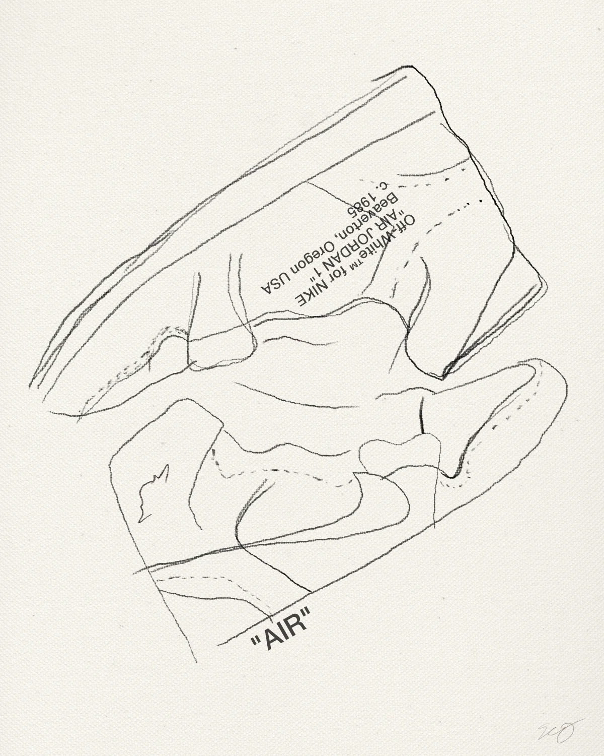 air jordan 1 off white drawing