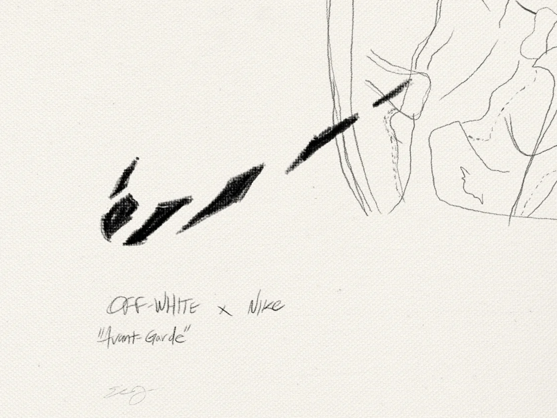 off white air jordan 1 drawing