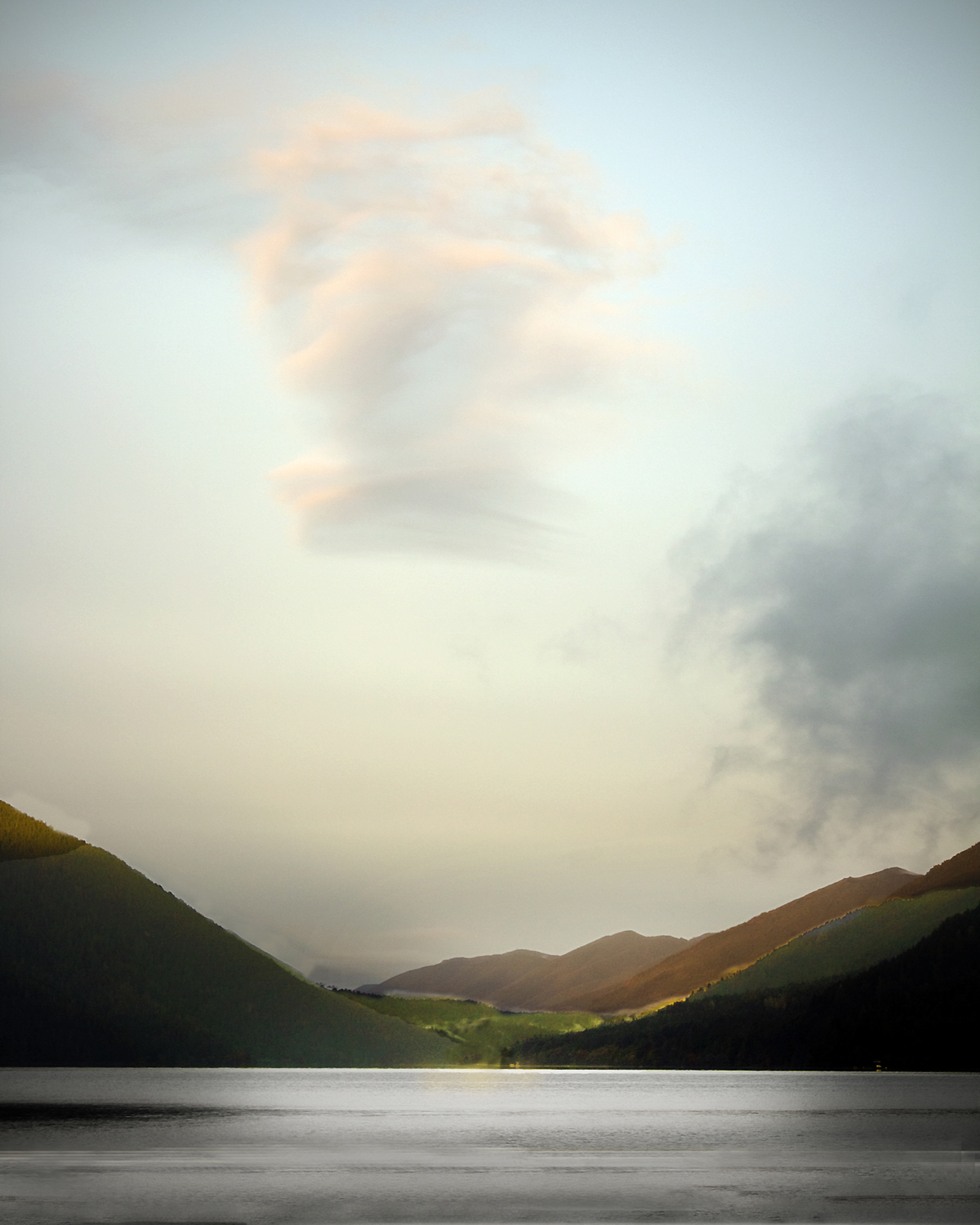 Sunrise at Lake Crescent, Olympic Penninsula