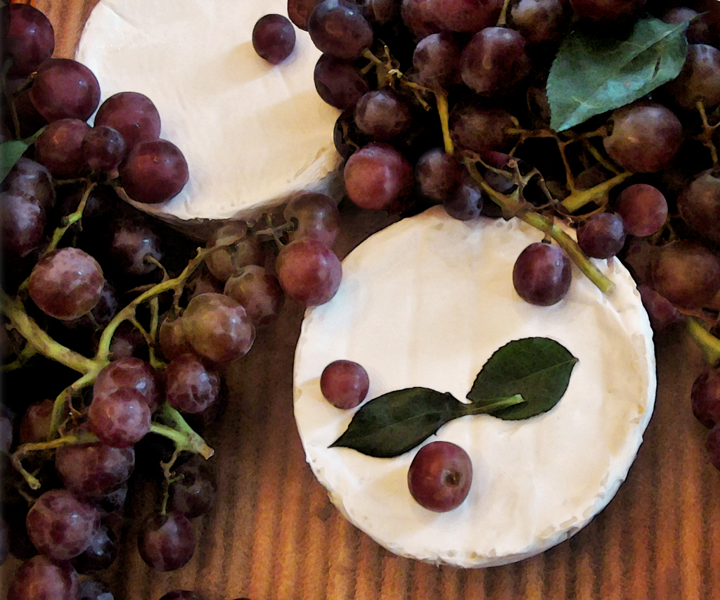 Brie and Grapes