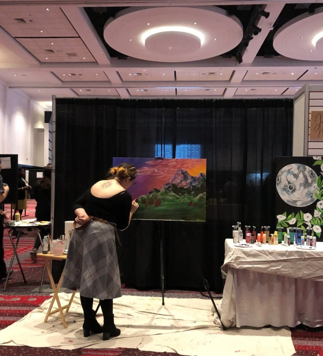 Painting live at the Colorado Convention Center for AiR Forum 2019