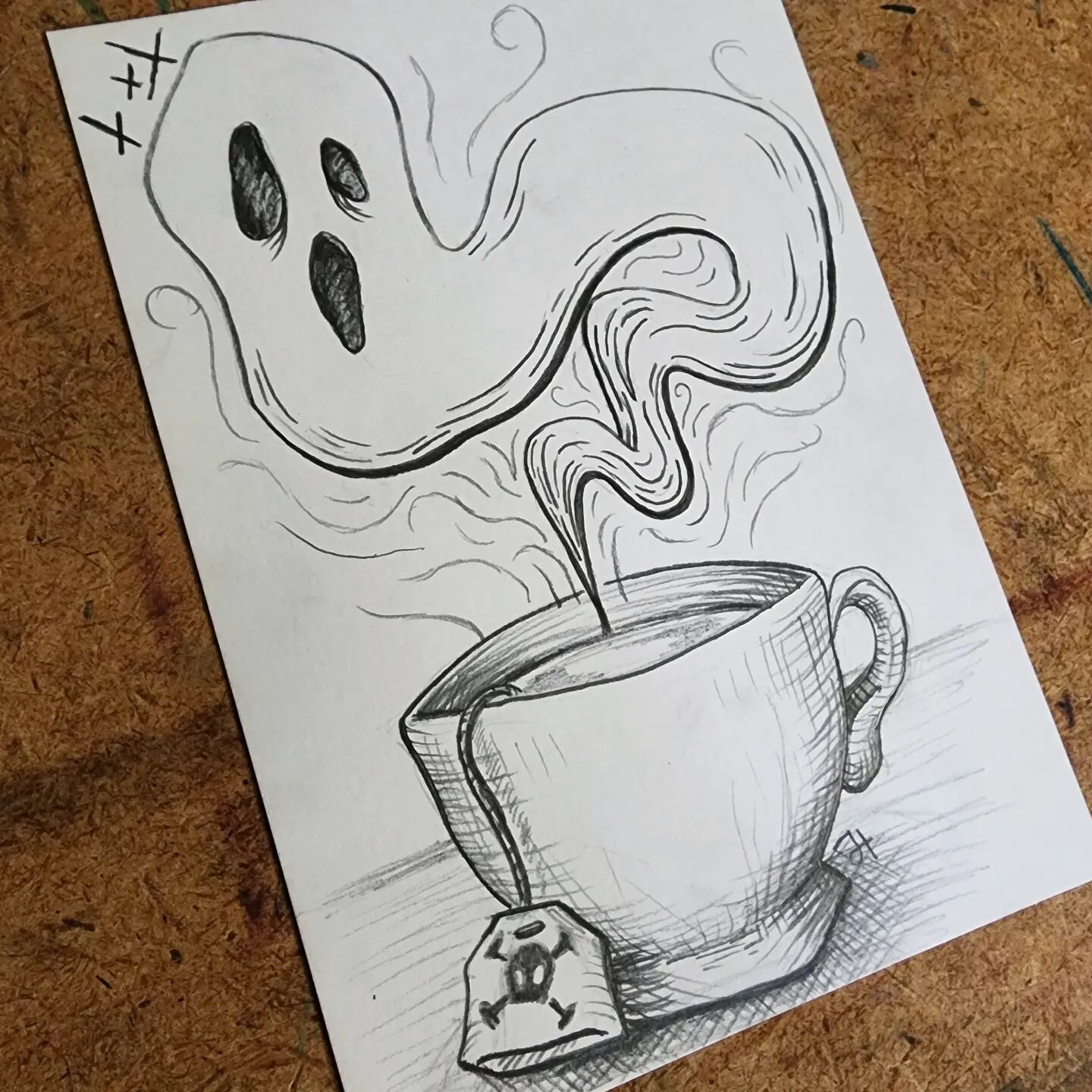 🫖☠️Tea Time☠️🫖
I've got an early jump on my 31 days of spooky art for October. Here is a sketch of an upcoming piece that I think is just to die for.

#sketchbook #pencildrawing #spooky #gohst #teatime #tealover #poison #halloween2022 #horror