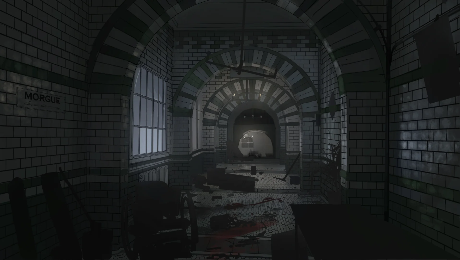Hospital basement corridor concept