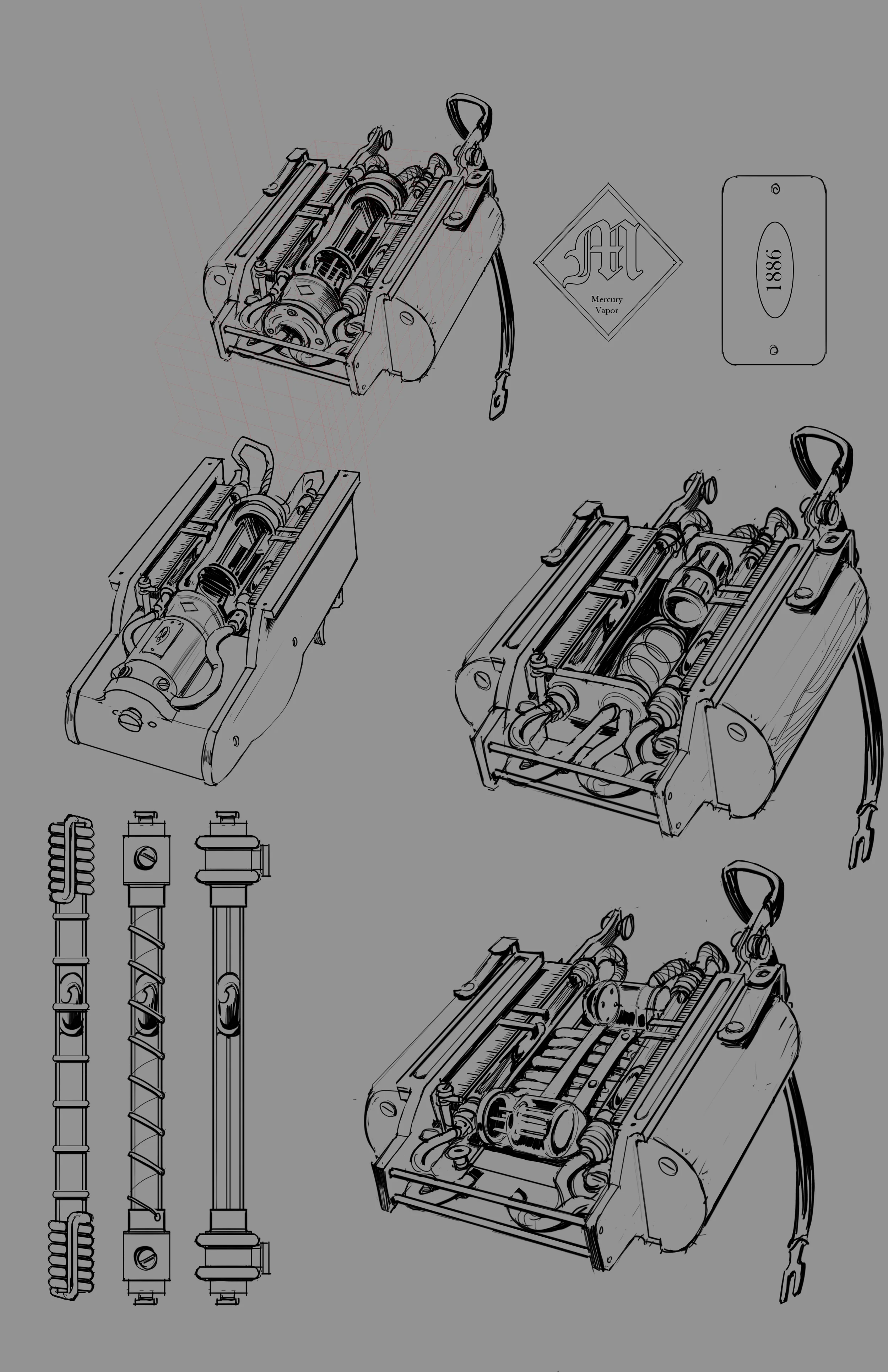 The "Tesla Device" sketches