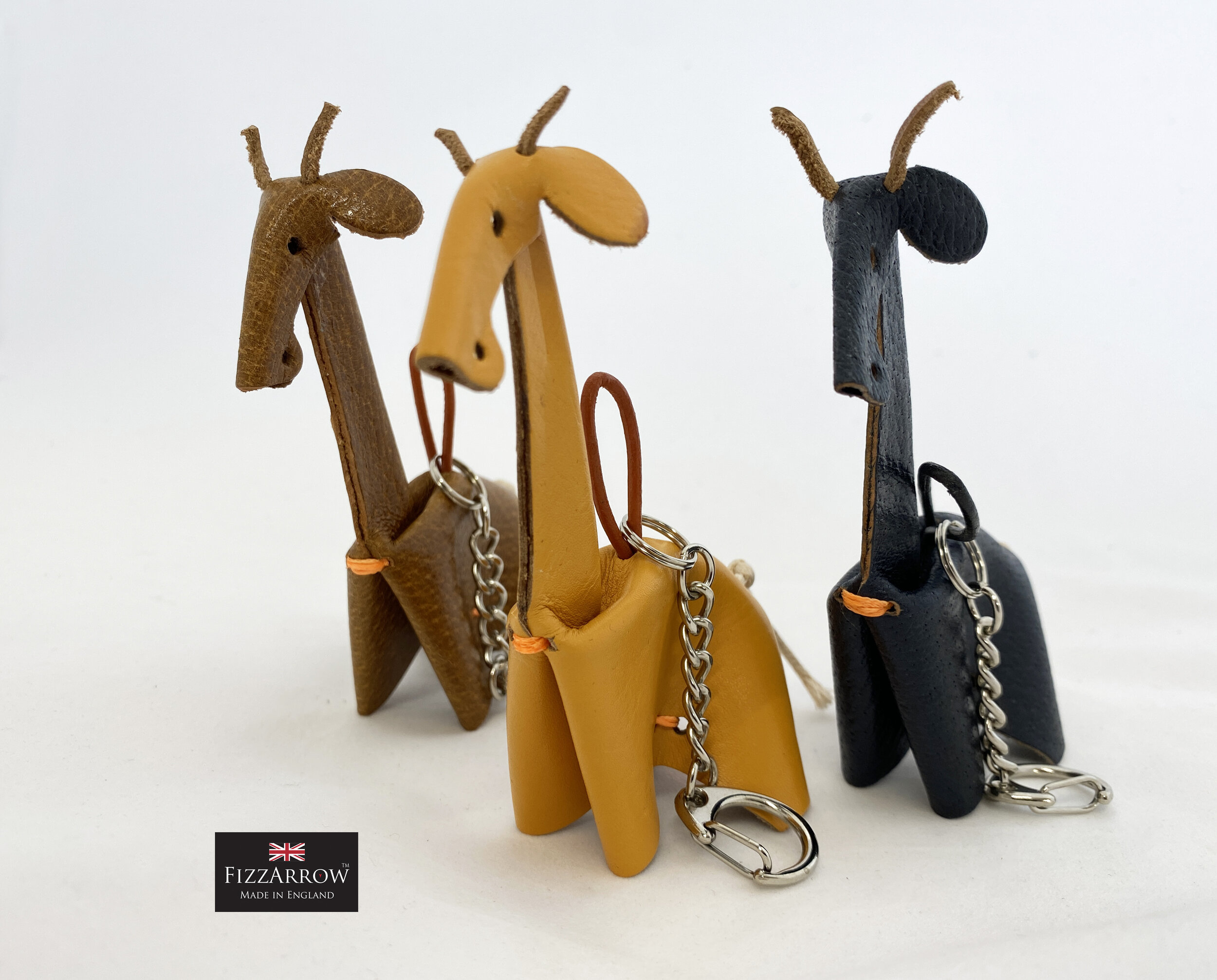 The FizzArrow Leather Giraffe. Bag Charms and Key rings — FizzArrow Made in  England
