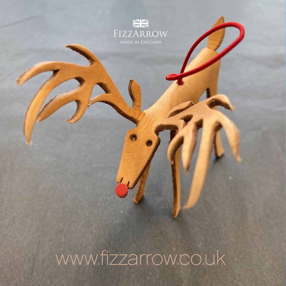 Rudy The FizzArrow Leather Reindeer — FizzArrow Made in England