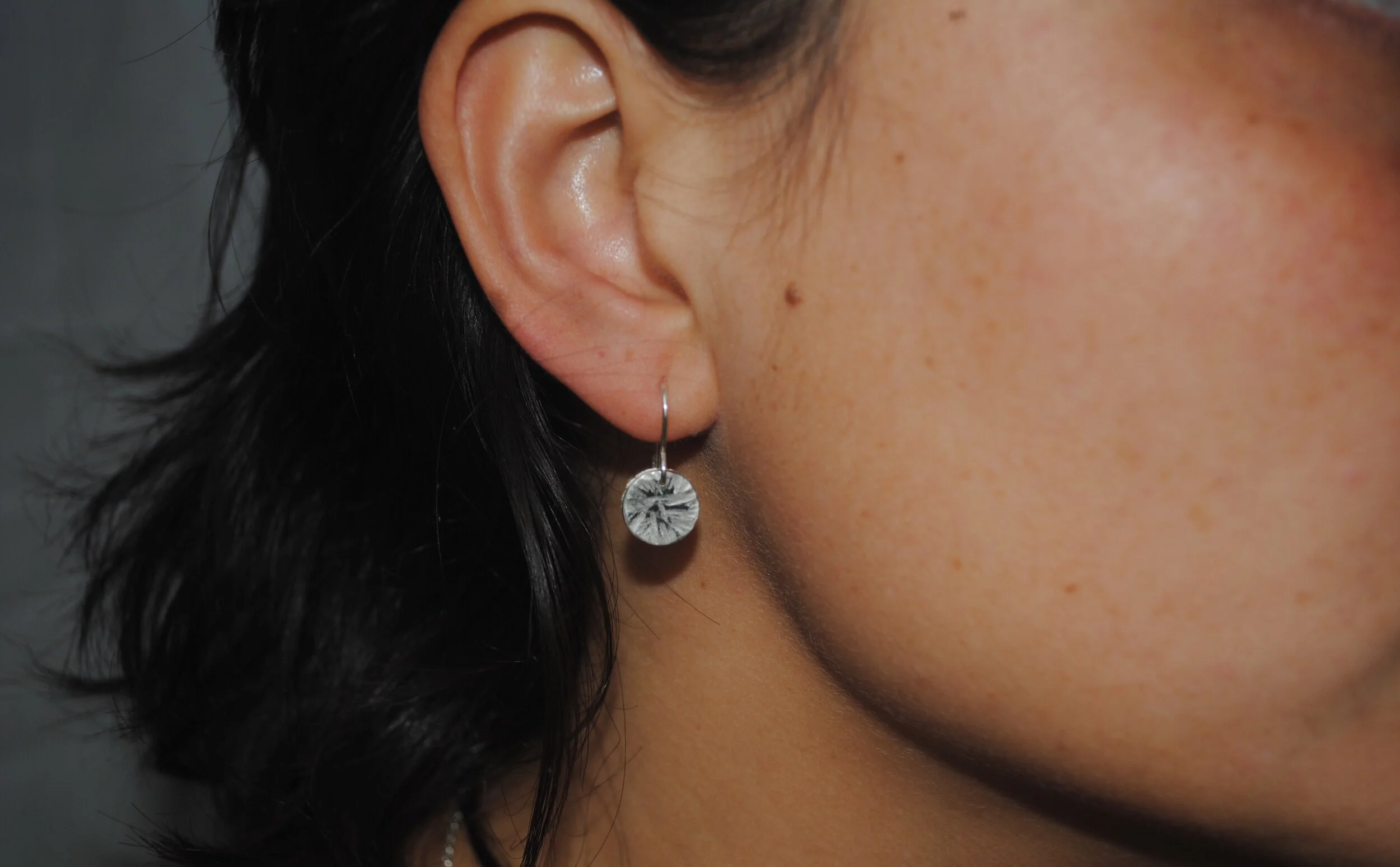 small textured hook earrings  (Copy) (Copy)